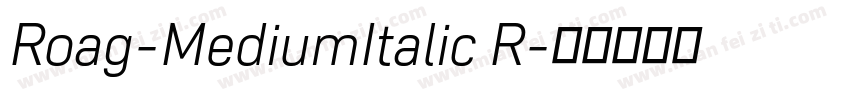 Roag-MediumItalic R字体转换
